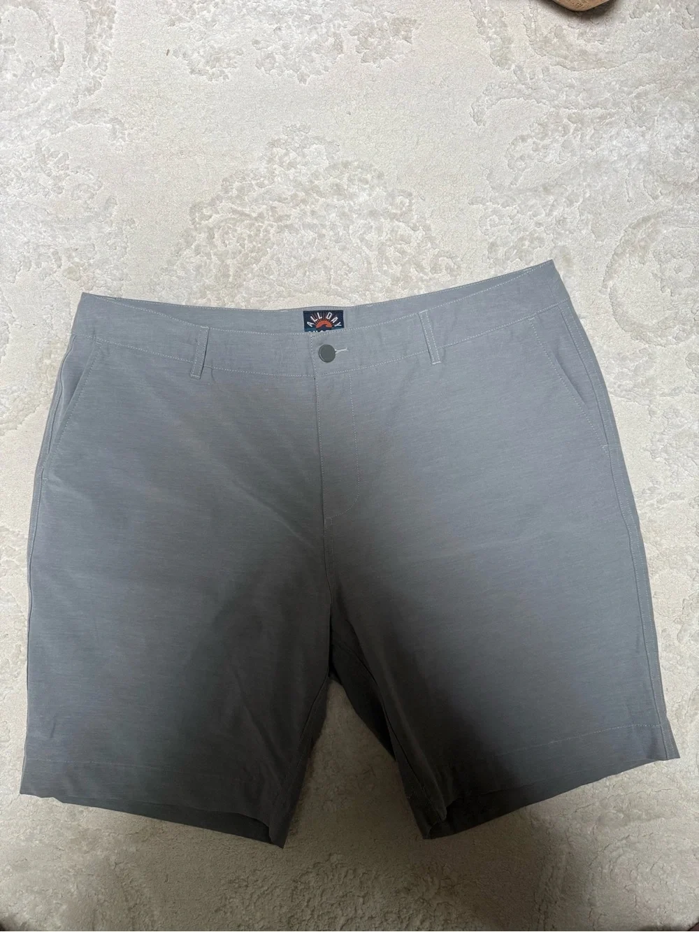 Faherty All Day‎ Shorts Mens 38 Gray Stretch Performance Chino Golf Casual